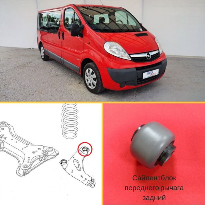 Тяги Втулки Сайлентблоки усиленные Vivaro Renault Trafic ГАРАНТИЯ