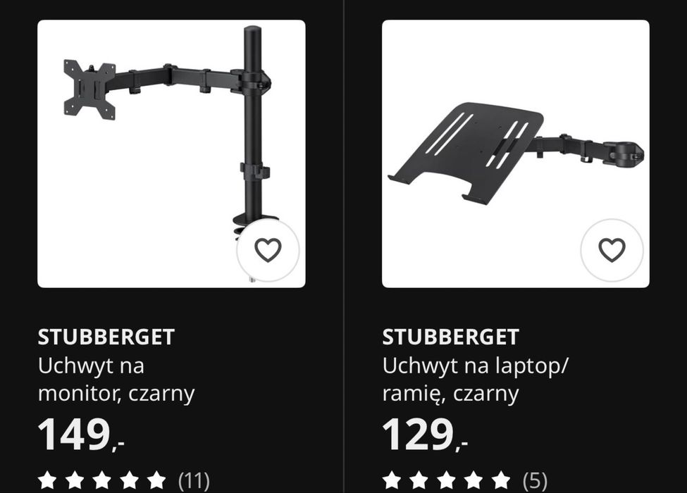 Uchwyt na monitor i laptop IKEA STUBBERGET