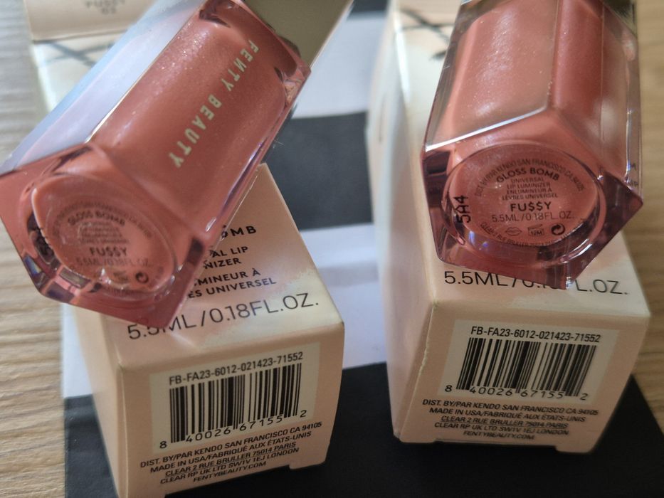 2 hitowe błyszczyki z Sephora! FENTY BEAUTY Gloss Bomb 2 x 5 ml kolor FUSSY NOWE!