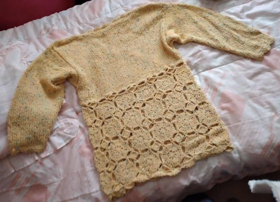 Camisola de fio feita à mão