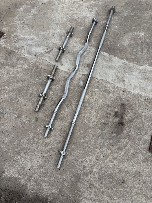 Zestaw Gryfów Siłownia fi 30mm Łamany Prosty Hantle