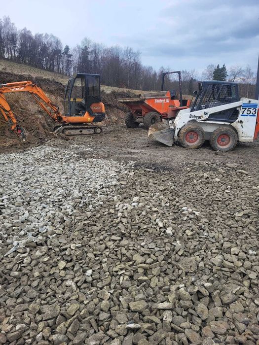 Wywóz ziemi Prace ziemne Usługi koparką wozidłem wywrotką minikoparką