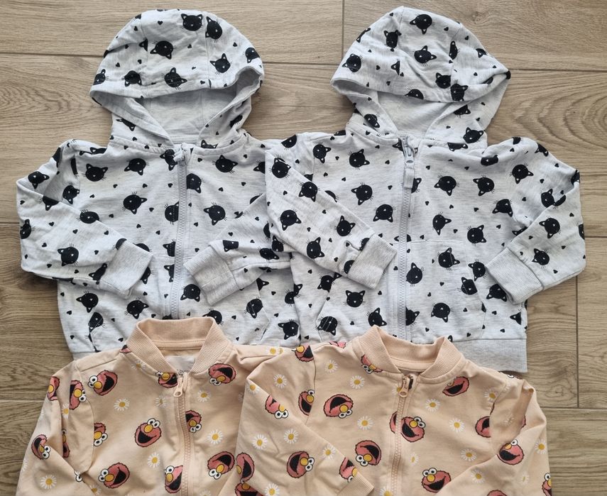 2 x 2 Bluza dla dziewczynki r. 92/98 / Fox&Bunny Sinsay / Bliźniaczki