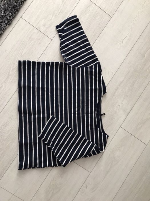 Crop top krótka bluzka paski Stradivarius