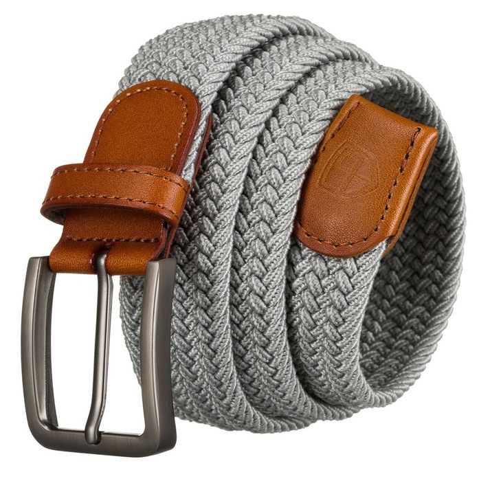 szary pasek męski z syntetycznego materiału  peterson