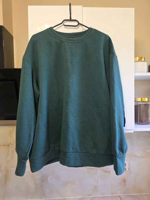 Modna Bluza Z Frędzlami Butelkowa Zieleń Plus Size