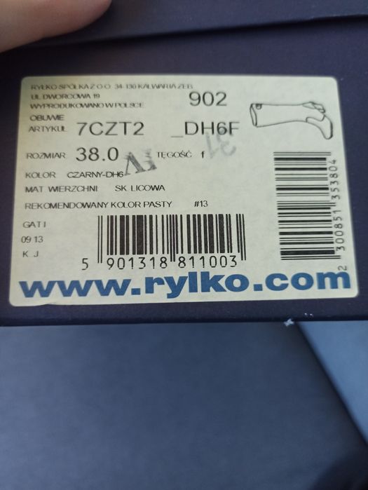 Czarne kozaki damskie Ryłko