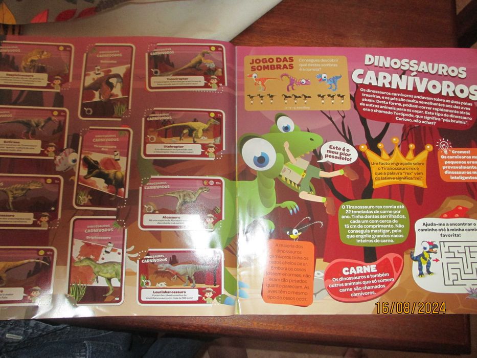 Caderneta completa  - Super animais 3 - Dinossauros