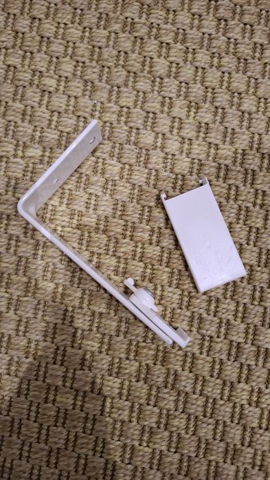 Suporte L para cortina 10 cm 5200 Branco 8 Unidades
