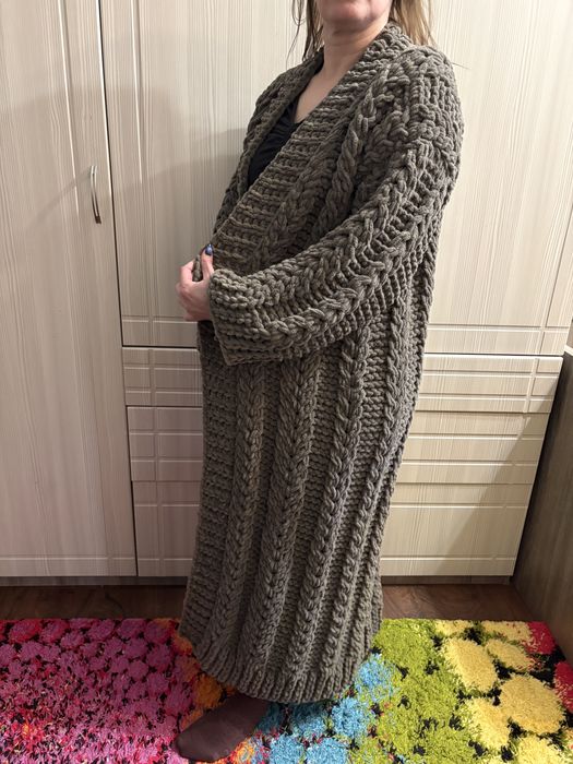 Максі кардиган handmade з Alize Puffy