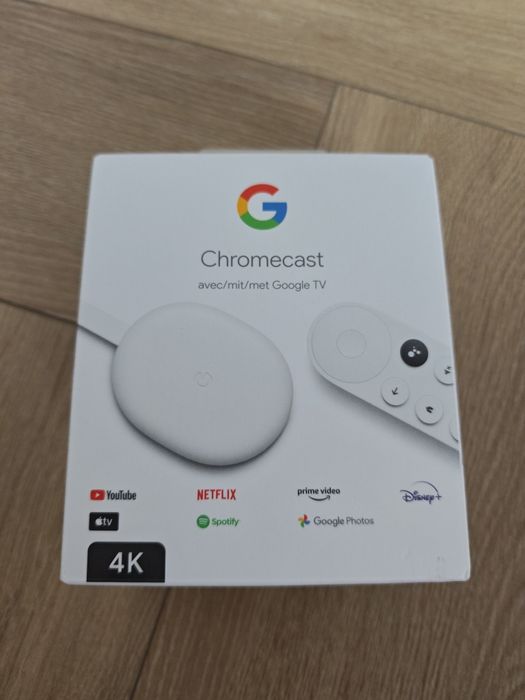 Chromecast Google 4K z Google TV biały