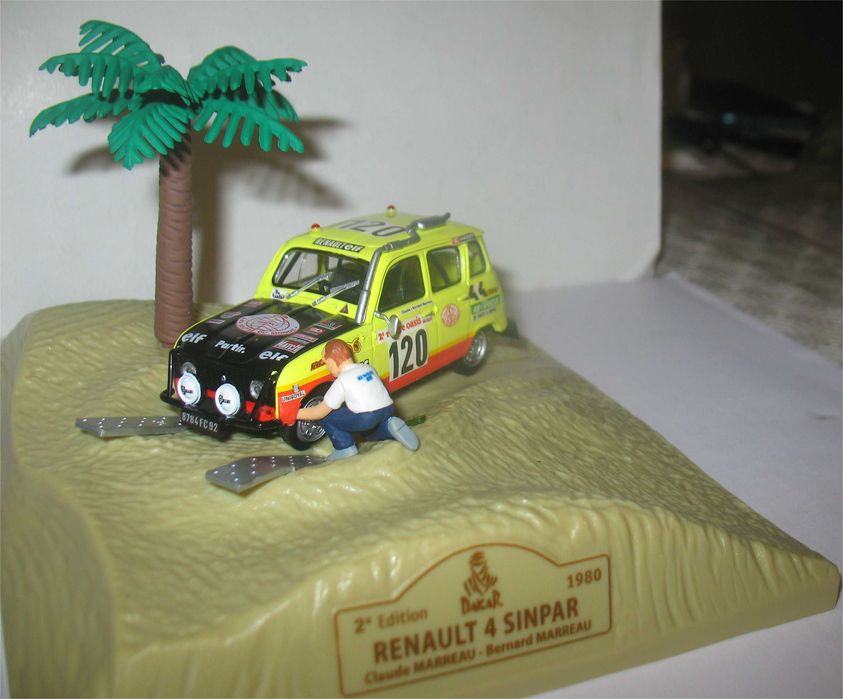 M6/Norev - Renault 4 Sinpar - 3º Dakar 1980 - Claude Marreau (diorama)
