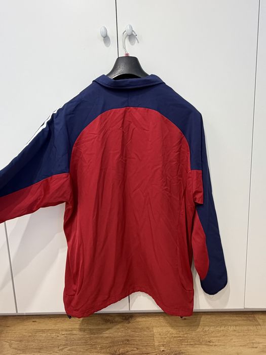 Czerwono granatowa kurtka oversize  wiatrówka męska XL/2XL Adidas