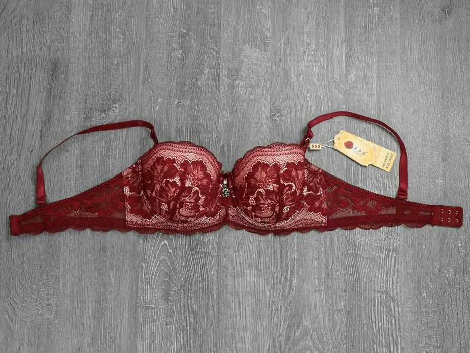 Мереживний бюстгальтер балконет з пуш-ап, бюст бра анжелика поролон