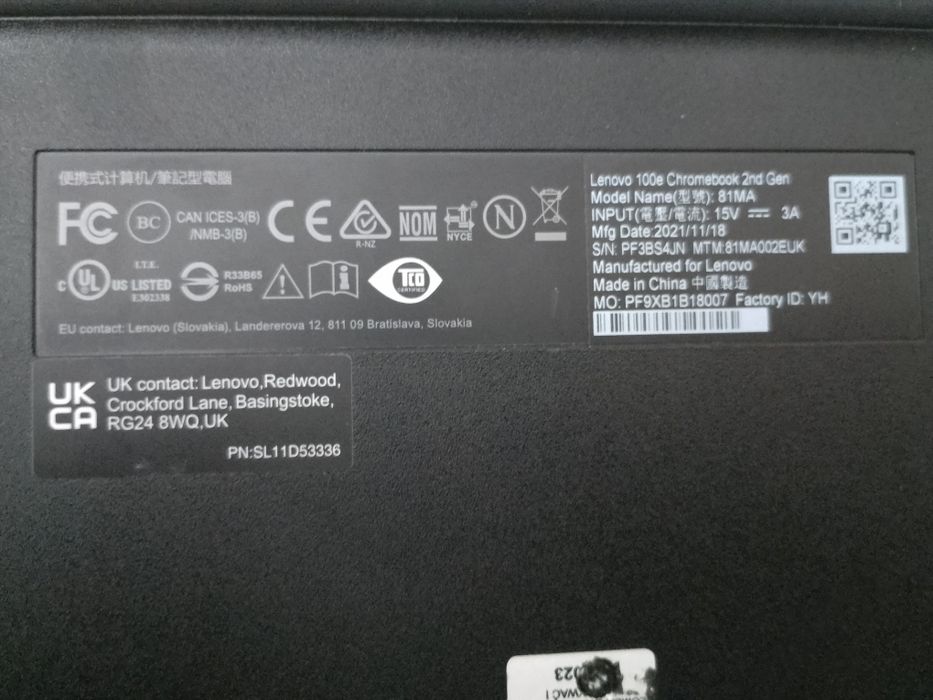 Lenovo chromebook 100e 2nd gen