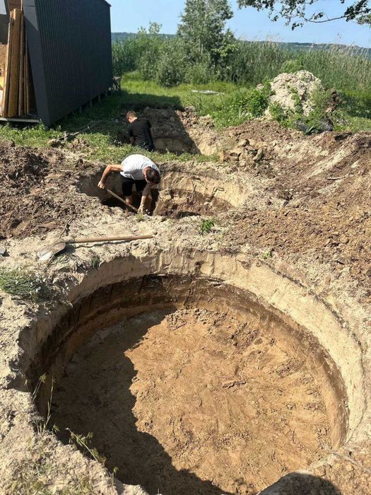 ЗА ДЕНЬ выкопаем септик, яму, траншеи. Бетонные кольца