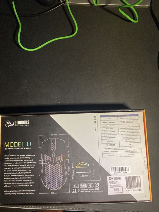 Rato branco Glorious Gaming Mouse Model O w