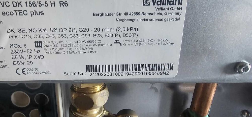 Vaillant Ecotec Plus VC DK 156/5-5 2019