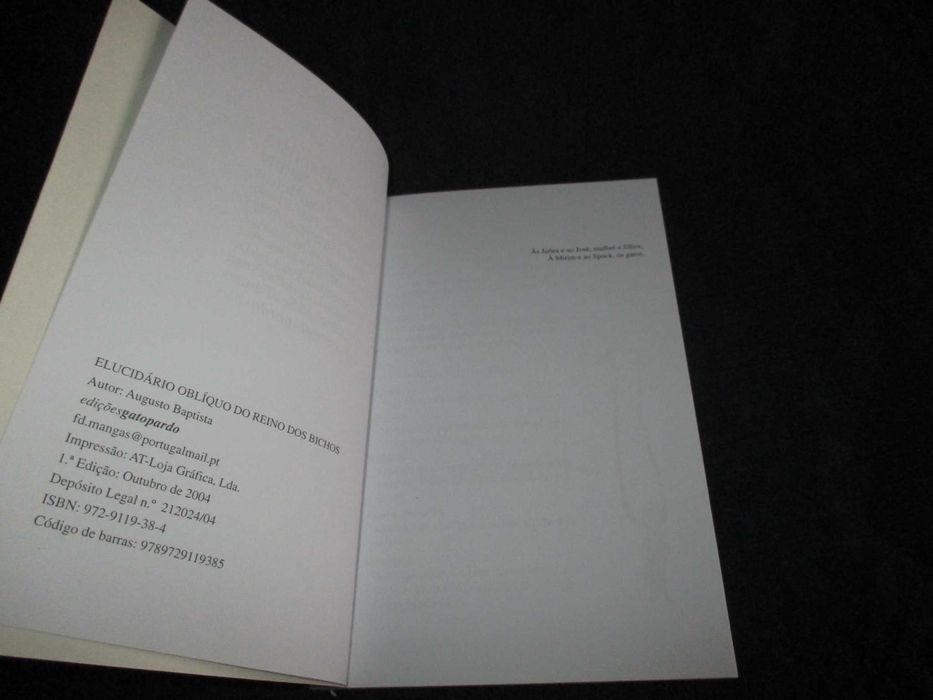 Livro Elucidário Oblíquo Do Reino Dos Bichos Augusto Baptista