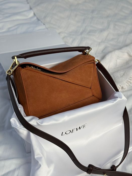 Сумка Loewe puzzle замшева