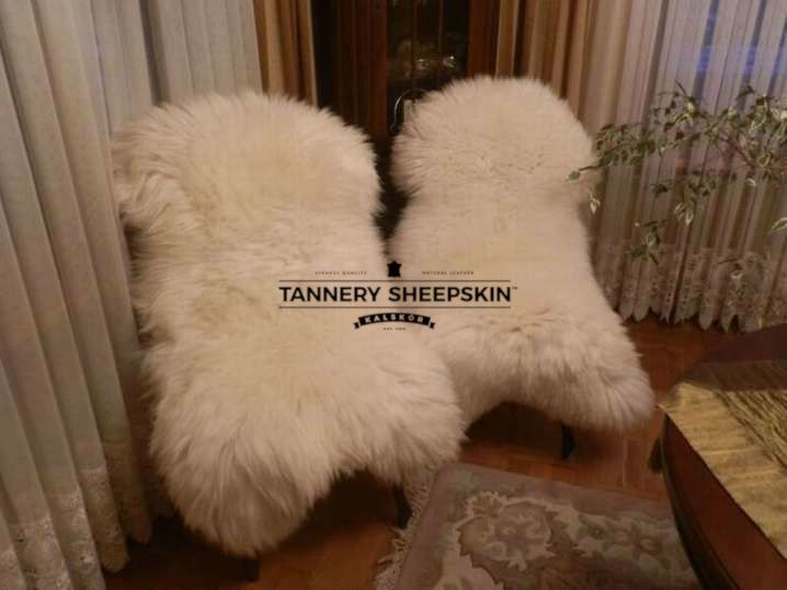 Skóra Owcza Biała GIGANT Skóry Owcze Skóra Naturalna XXXL