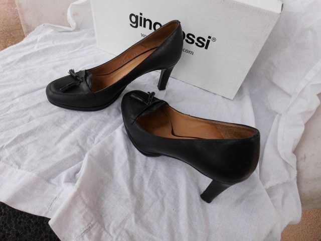 Gino Rossi skórzane szpilki platforma 38