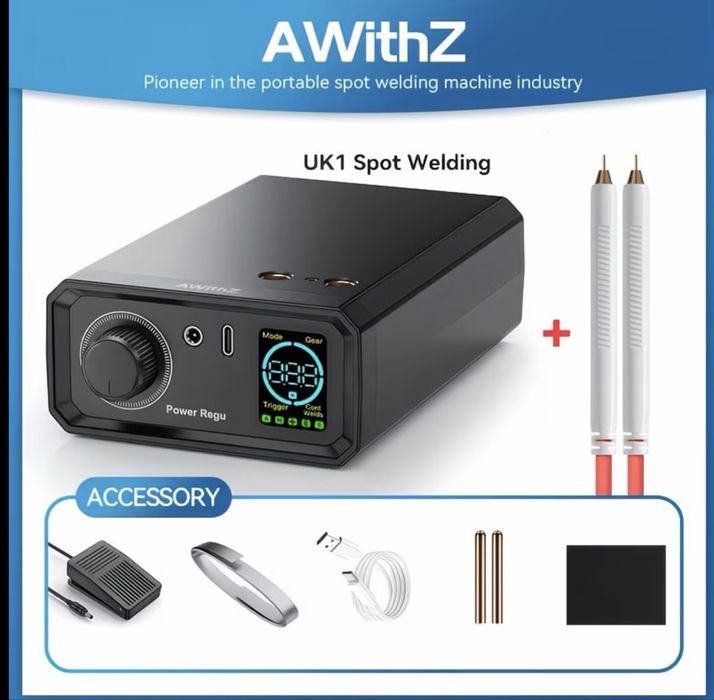 Акція! AWithZ UK1 Точечна сварка для акумуляторів 18650 / 21700: 2