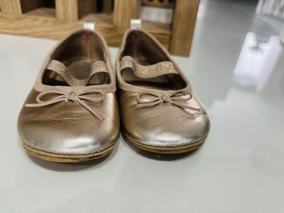 Balerinki dla dziewczynki, H&M, rozmiar 23, kolor złoty