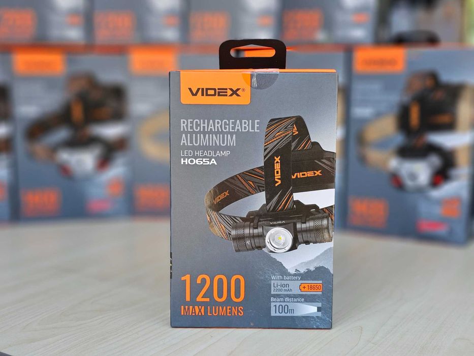 3р гарантії - VIDEX H065A потужний акумуляторний ліхтарик на голову
