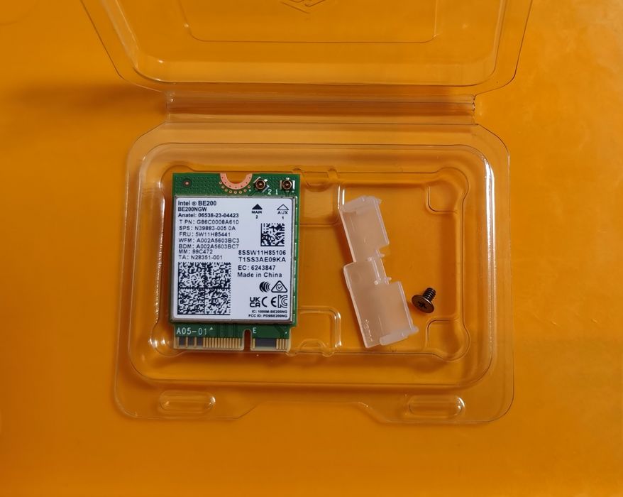 Intel® BE200 [WiFi 7 + BT 5.4] 320Mhz 4K-QAM, MLO