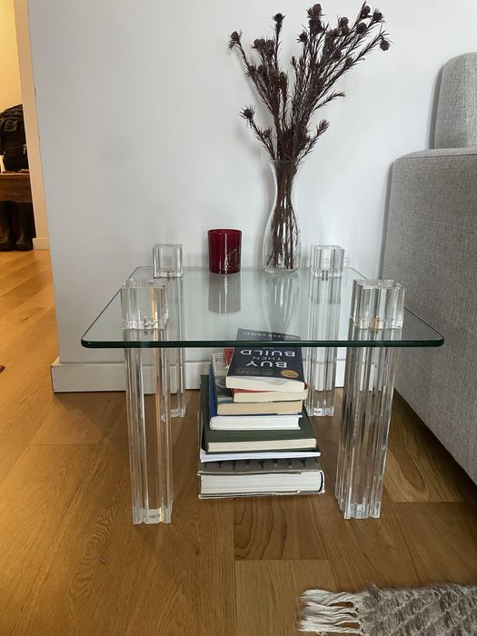 Mesa de apoio de vidro - vintage