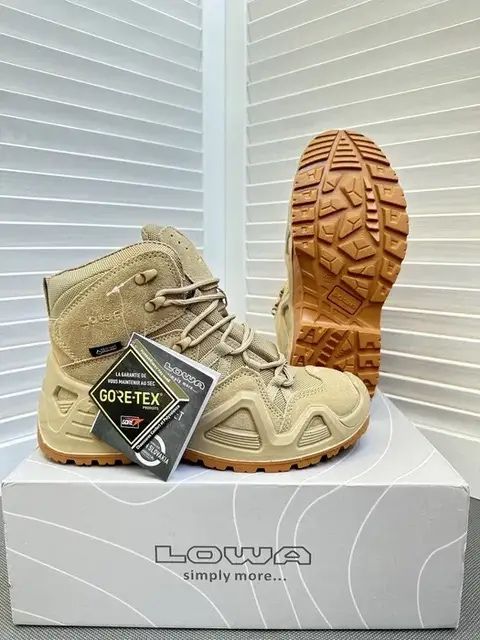 Трекинговые ботинки Lowa Zephyr GTX® MID TF, Coyote OP Военные берцы Gore-Tex Тактическая обувь