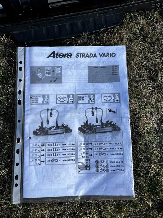Atera Strada Vario bagażnik rowerowy na hak uchylny składany