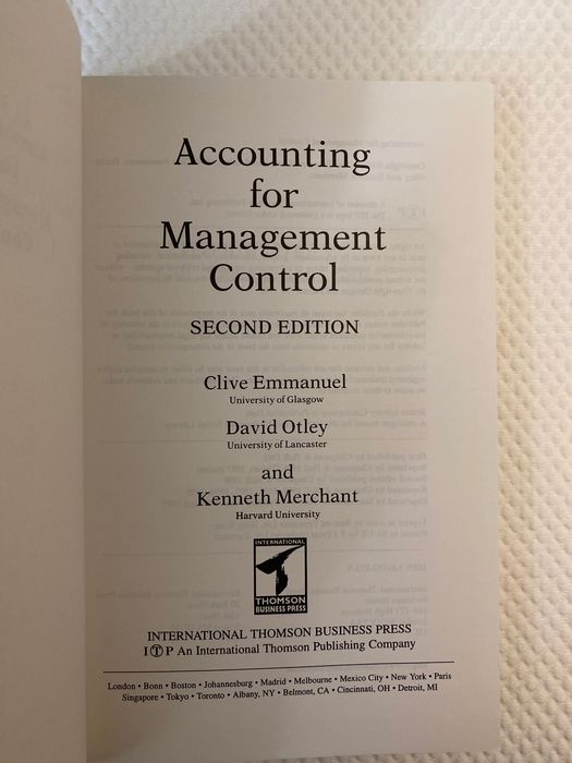 Accounting for Management Control