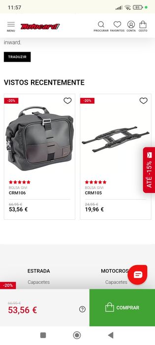 Bolsas givi crm 106 estilo retro/café racer 13 lt