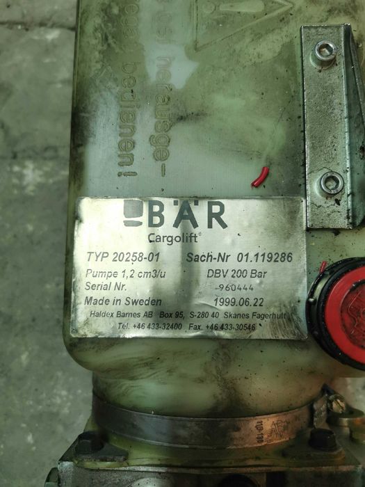 pompa hydrauliczna silnik do windy Bar Cargolift 24V WINDA TYP 20258-1