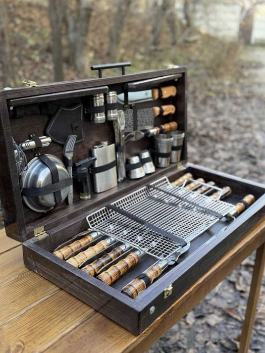 Супер круті набори шампурів у кейсі на подарунок! Шампура нержавійка!