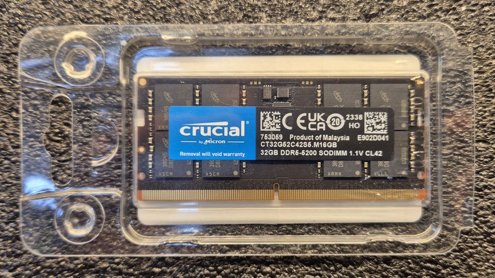 Пам'ять  Crucial 32 GB SO-DIMM DDR5 5200 MHz