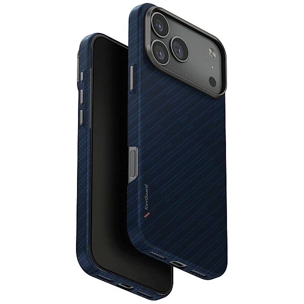 Etui UNIQ Keva EDGE Magclick Charging na iPhone 17 Pro Max - niebieski