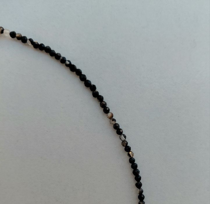 Naszyjnik handmade z kamieni naturalnych - agat czarny