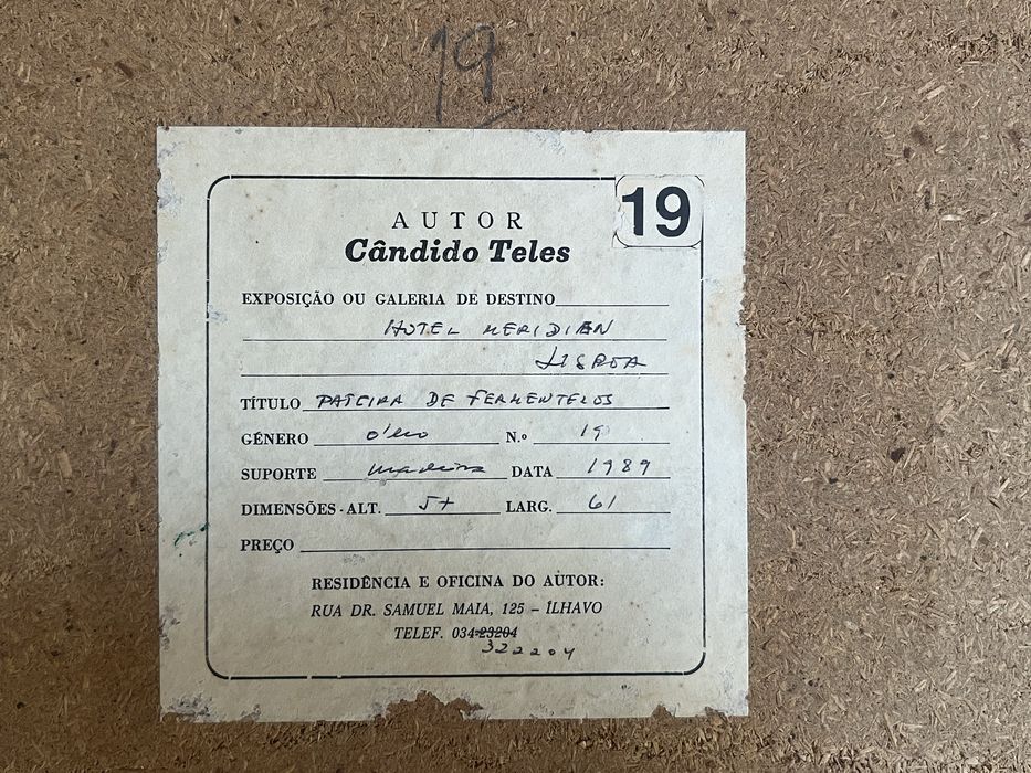 Cândido Teles - pontura a óleo
