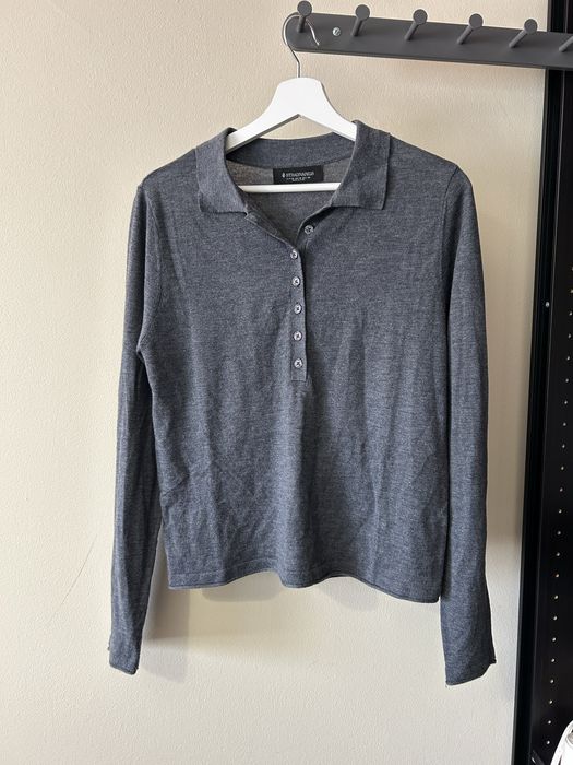 Camisola manga comprida cinzento stradivarius