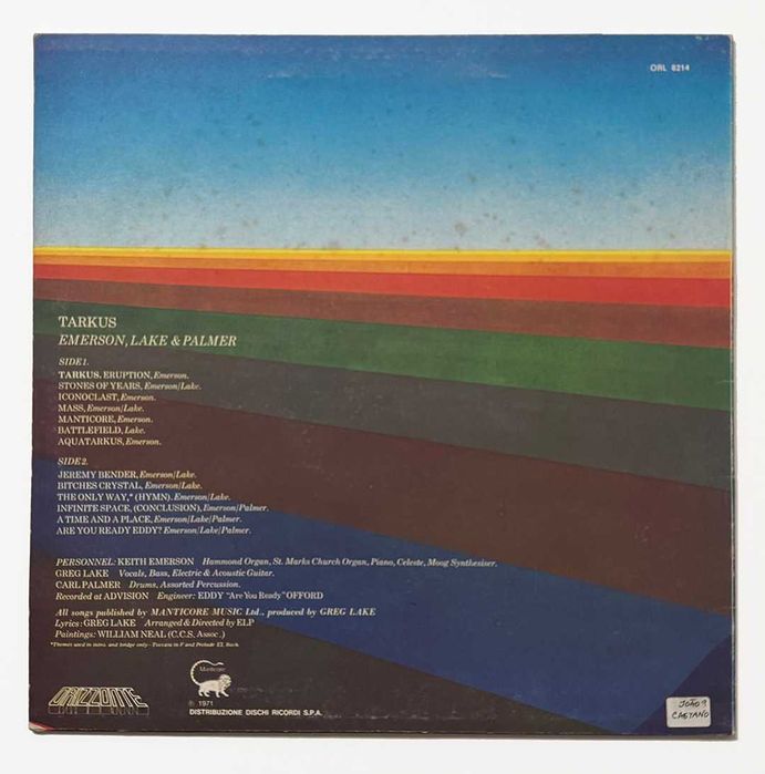 LP Emerson, Lake & Palmer – Tarkus. VG/VG++