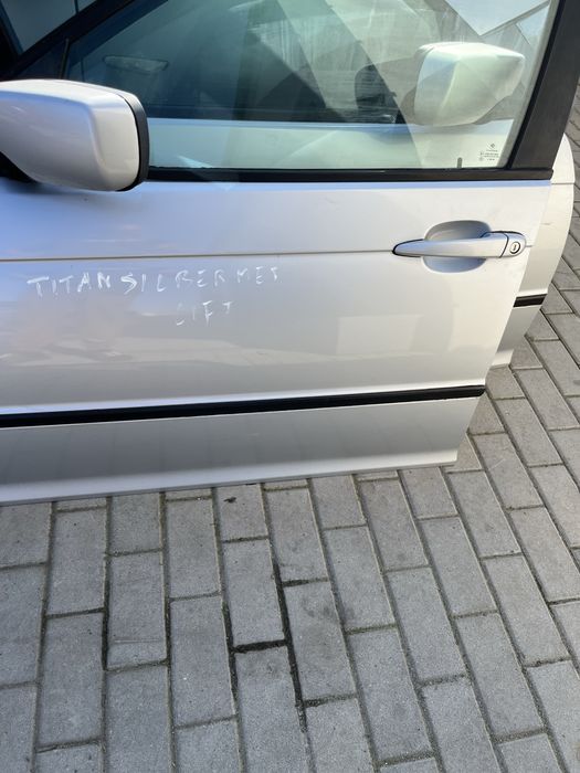 Bmw e46 lift sedan,kombi drzwi lewe przednie przód titansilber met