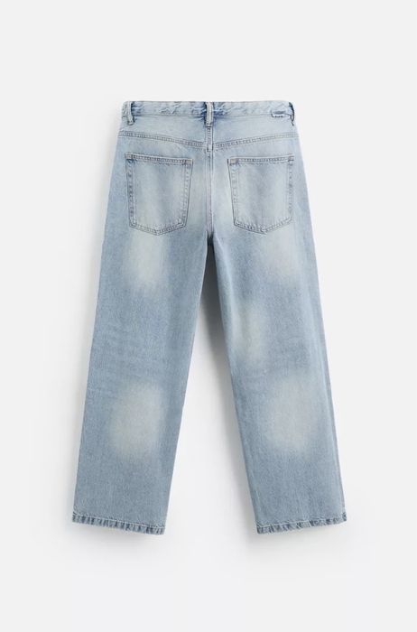 Джинси прямі широкі базові блакитні сині Baggy fit Zara
