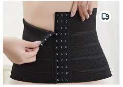 Pas damski wyszczuplający i modelujący brzuch CZARNY r. L