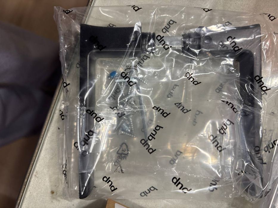 Дверна ручка DND by Martinelli FOLD 02 на квадратній розетці VIS чорна