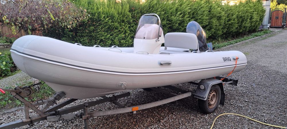 Łódż motorowa rib po generalnym remoncie silnik yamacha, przyczepa