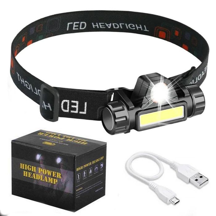 Налобний LED ліхтар акумуляторний BL-8101 XPE+COB