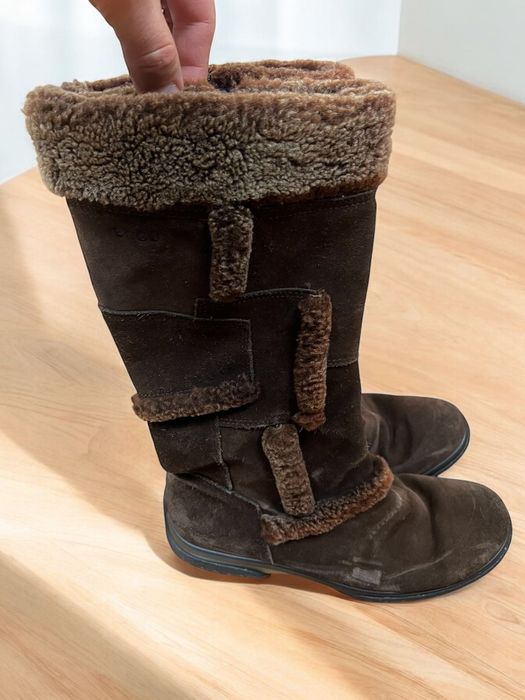 Ecco roz. 39 damskie ocieplane kozaki skórzane